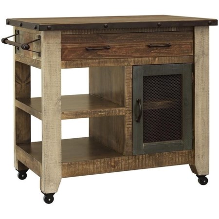 Kitchen Island with 1 Drawer and 1 Door
